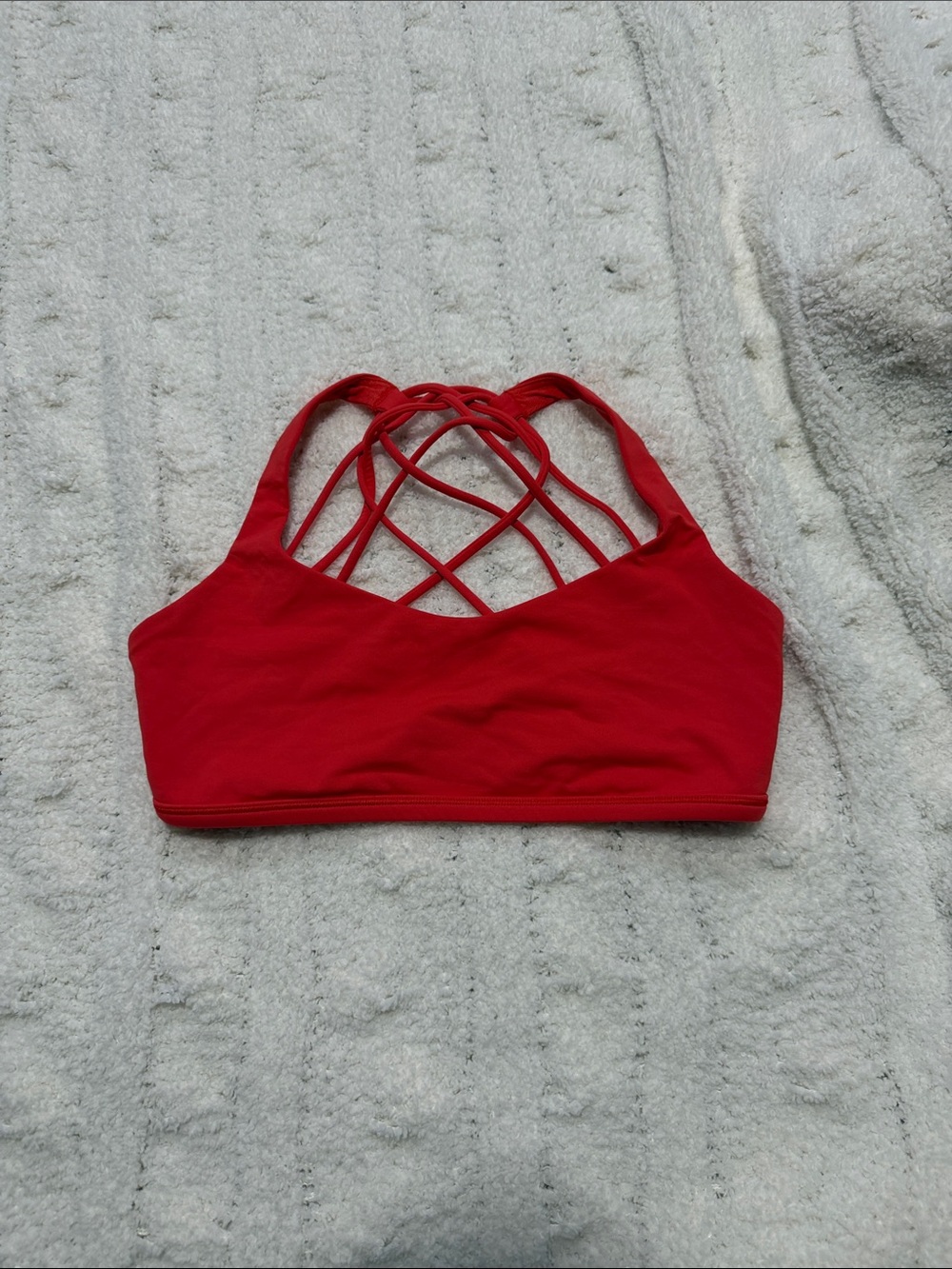 lululemon athletica Red Strappy Back Sports Bra